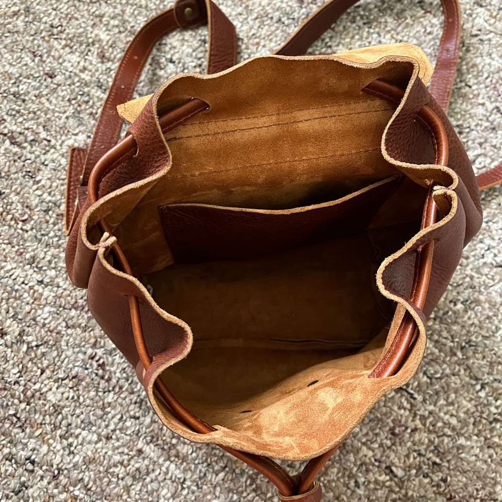 Portland Leather Brown Backpack - Picture 4 of 4